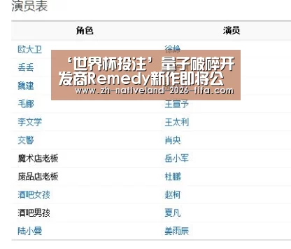 ‘世界杯投注’量子破碎开发商Remedy新作即将公布 P7还是CF2战役剧情？